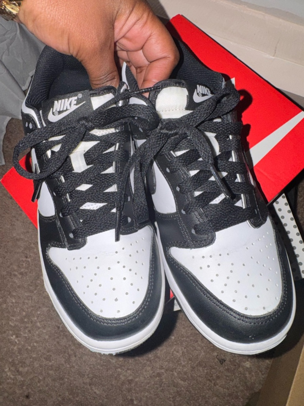 Nike Black and White Retro Low-Top Sneakers